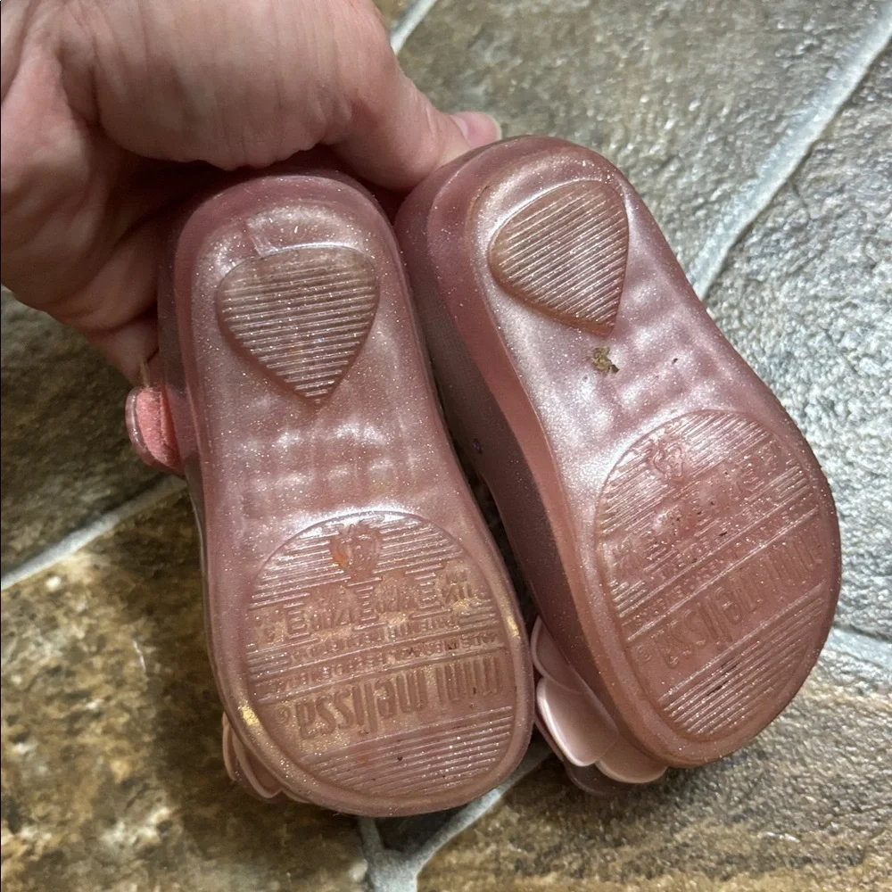 Mini Melissa Pink Rose Dress Shoes